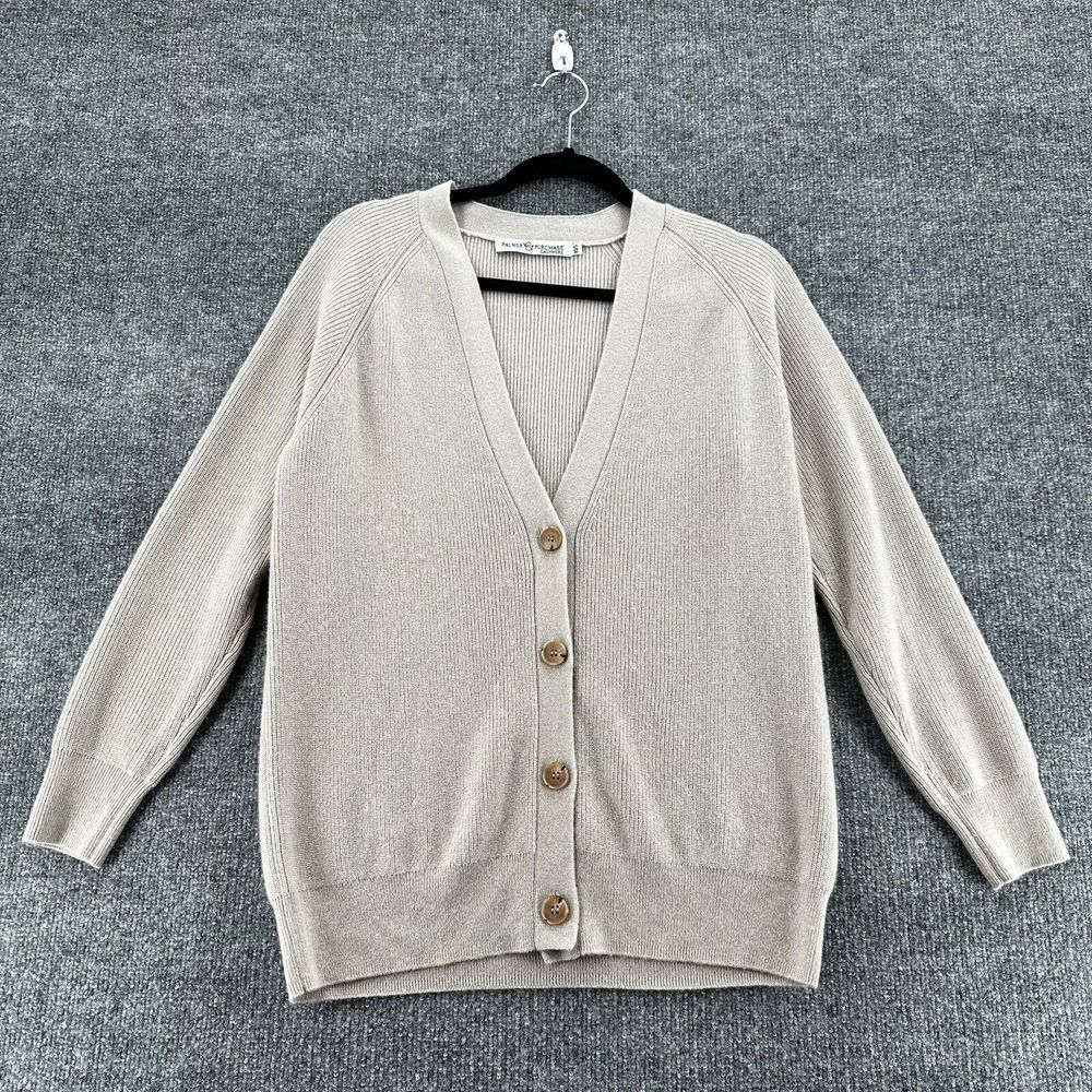 Palmer Purchase Cashmere Cardigan Womens‎ XS Small Pure Cashmere Ribbed Grandma